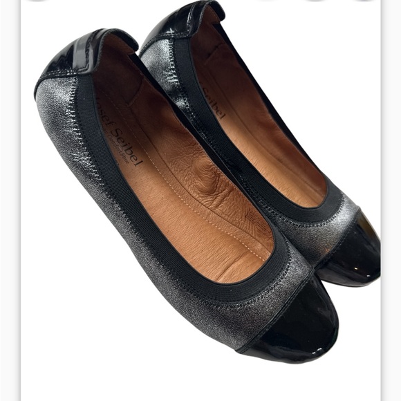 Josef Seibel Pippa Leather Patent Trim Ballet Flat 37 US 6.5 - Picture 5 of 7